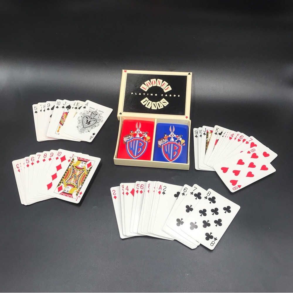 Vintage LOONEY TUNES Playing Cards 1993 Warner Brothers‎ Bugs Bunny 2 Decks